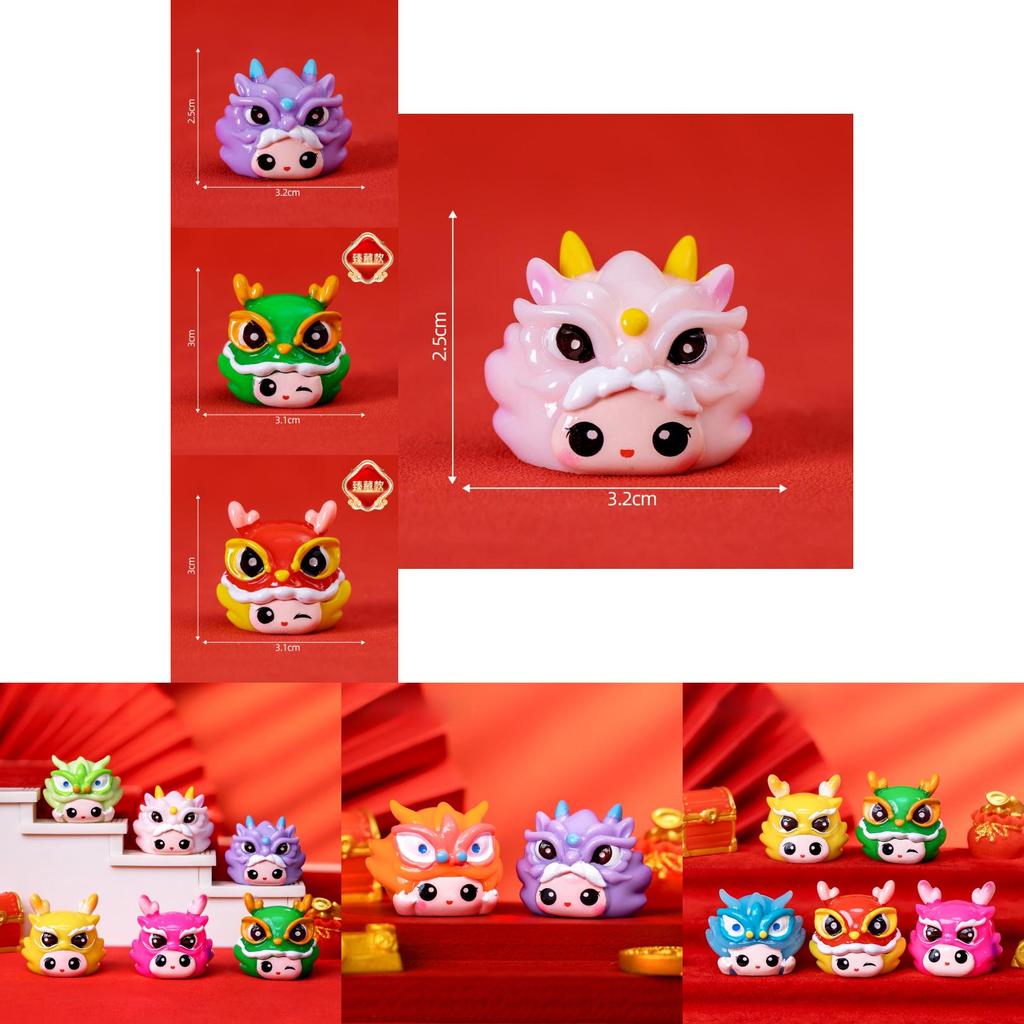 Charming Miniature Dragon Doll Resin Craft Ideal For Creative New Year Decorations