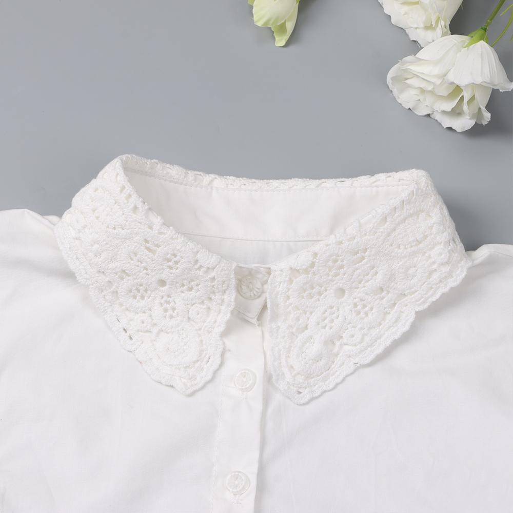 Women Men Detachable Lace Lapel Blouse Top False Tie Clothes Accessories Shirt Fake Collar
