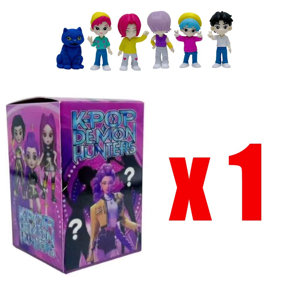 

6pcs Kpop Demon Hunters Blind Box Mystery Box Collection Statue Desk Decoration Dolls Children Toys Halloween Gifts
