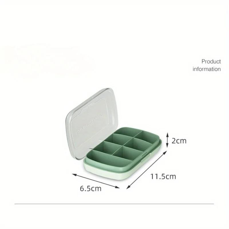 Transparent Frosted Lid Pill Organizer - 7-Compartment Large-Capacity Portable Medicine Box