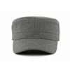 Wool Hat Men's Autumn Winter Velvet Thick Flat Hat Sunshade Hat Solid Color Peaked Cap