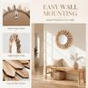 Wood Frame Wall Mirror Round Shape Farmhouse Wall Mirror Decorative Decorative Mirror For Entryway