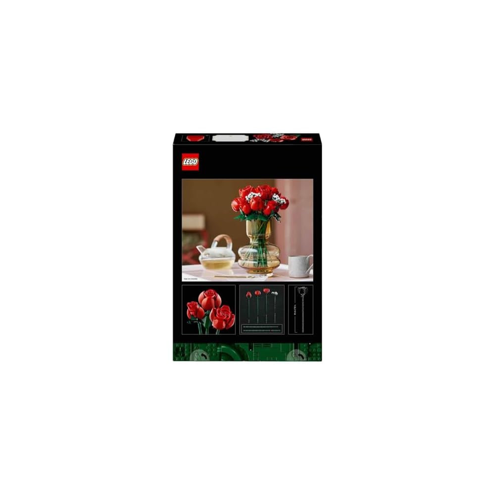 LEGO Botanical Rose Bouquet Building Set Decorative Flowers Gift for Men and Women Home Decor 10328