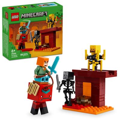 LEGO Minecraft Nether Lava Schlacht Spielzeugblock Pädagogisch678Spiel 21266