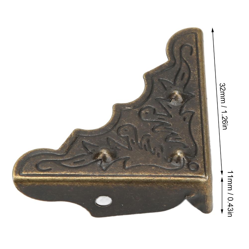 50 Stück Eisen Metall Eckenschutz Retro Vintage Langlebige Eckschützer Hohe Härte Mit Schrauben Möbel Schützer