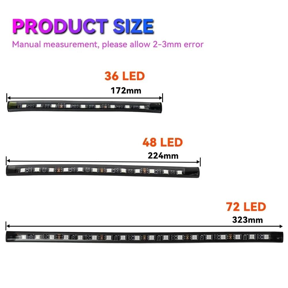 Neon LED RGB Car Underglow Bottom Light Remote/APP Control Flexible Waterproof LED Strip Car Underbody Light Decorative Lamp Neon Lights 4