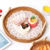 Vine Weaving Fruit Basket Cake Plate Vine Weaving Tray Home Living Room Bread Bamboo Weaving Basket Storage Plate