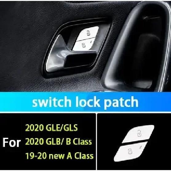 LHD RHD Car Interior Sticker For Mercedes Benz C E S Class GLC GLK GLB Central Door Lock Unlock Switch Button Cover Accessories