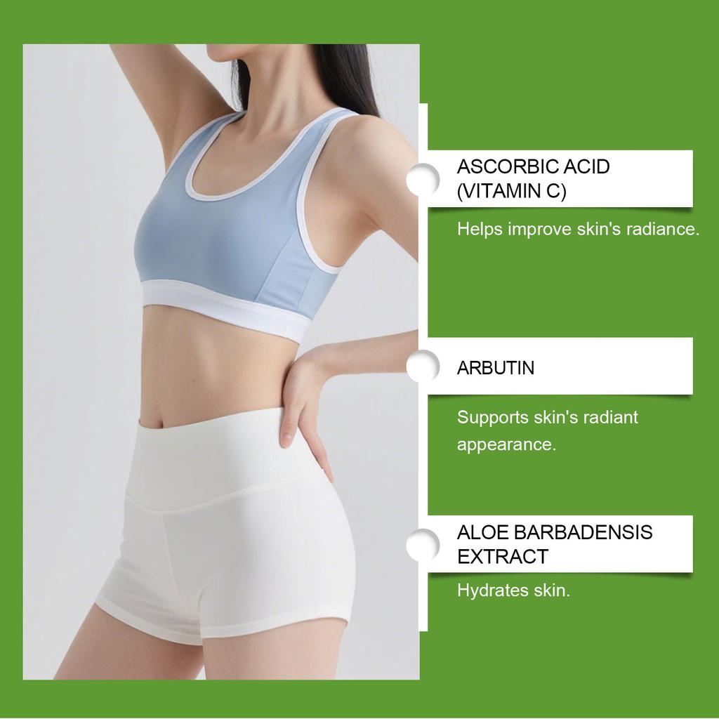 Hydratační a rozjasňující krém na tělo je vhodný pro každodenní péči o intimní partie, podpaží, kolena a lokty.