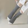 Spring and Autumn Cotton High-top Socks, Trendy and Versatile Mid-top Socks, Women's Striped Pile Socks