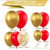 120-teiliges rotes und goldenes Ballon-Set, geeignet für Hochzeiten, Geburtstage, Pop-Partys, Junggesellinnenabschiede und Junggesellenabschiede