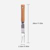 Hand Weeding Fork Manual Weed Extractor Stainless Steel Grass Remover with Long Prongs and Ergonomic Handle