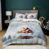 Christmas Soft Duvet Cover Carton Mery Chirstmas Santa Claus Elk Comfortable Quilt Cover Gren for Children Adult Peoples Holiday Gifts Bedrom Decor