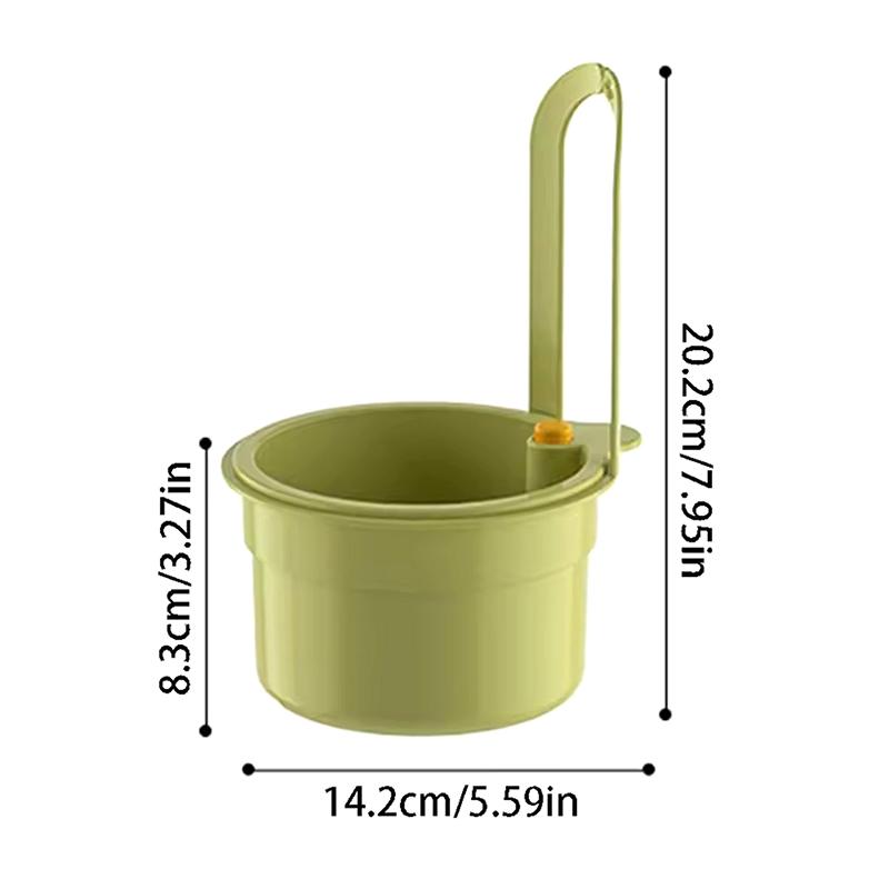 1Pcs Hangable Sink Drain Basket With Separate Filter Press Pour Design For Kitchen Vegetable Food Draining