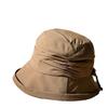 Spring and Summer New Sun Hat Children Versatile Pleated Bow Big Eaves Bucket Hat Small Face Foldable Basin Hat Tide