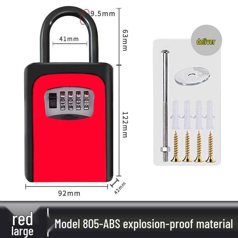 Wall-Mounted Anti-Theft Key Lock Box for Homes and Construction Sites