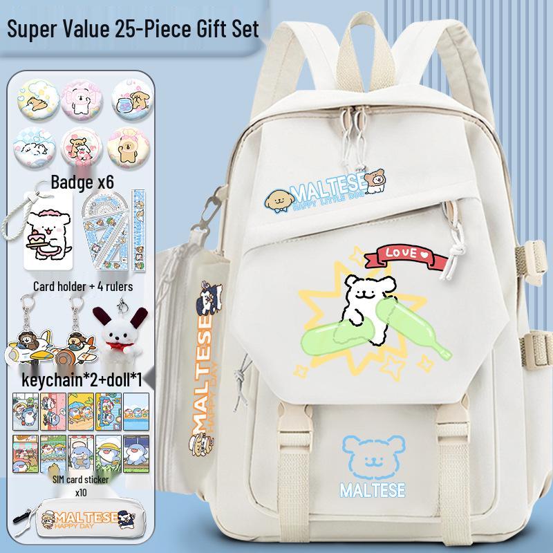 Lively Puppy Girls' Versatile School Backpack - Lightweight, Spacious & Perfect for Travel