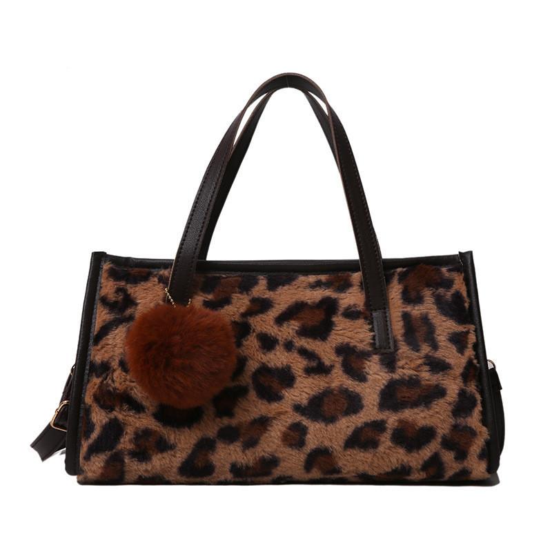 Large Capacity Plush Tote Bag Women's Handbag 2023 Spring New Fashion Street Trend Shoulder Crossbody Bag