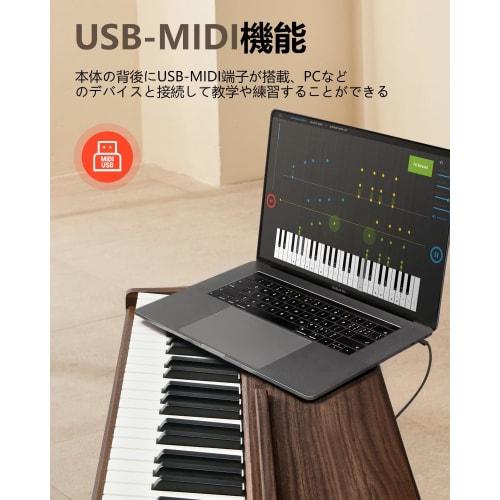 Donner DDP-80 Digital Piano, 88 Keys, Hammer Action, Wooden Construction, MIDI Compatible, 3 Pedals, Stand, Adapter Included, Perfect for Beginners an