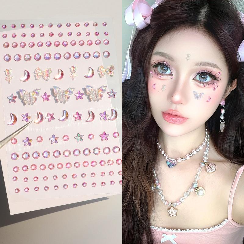 

Макияж бабочки Бриллиантовые глаза Лицо Тело Драгоценные камни Тату-патчи Сделай сам Нейл-арт Сценические декоративные наклейки для теней