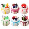 Soft Cake Squeeze Toy Cartoon Refrigerator Magnets New Mochi Squish Foam Toy  For Stress Relief