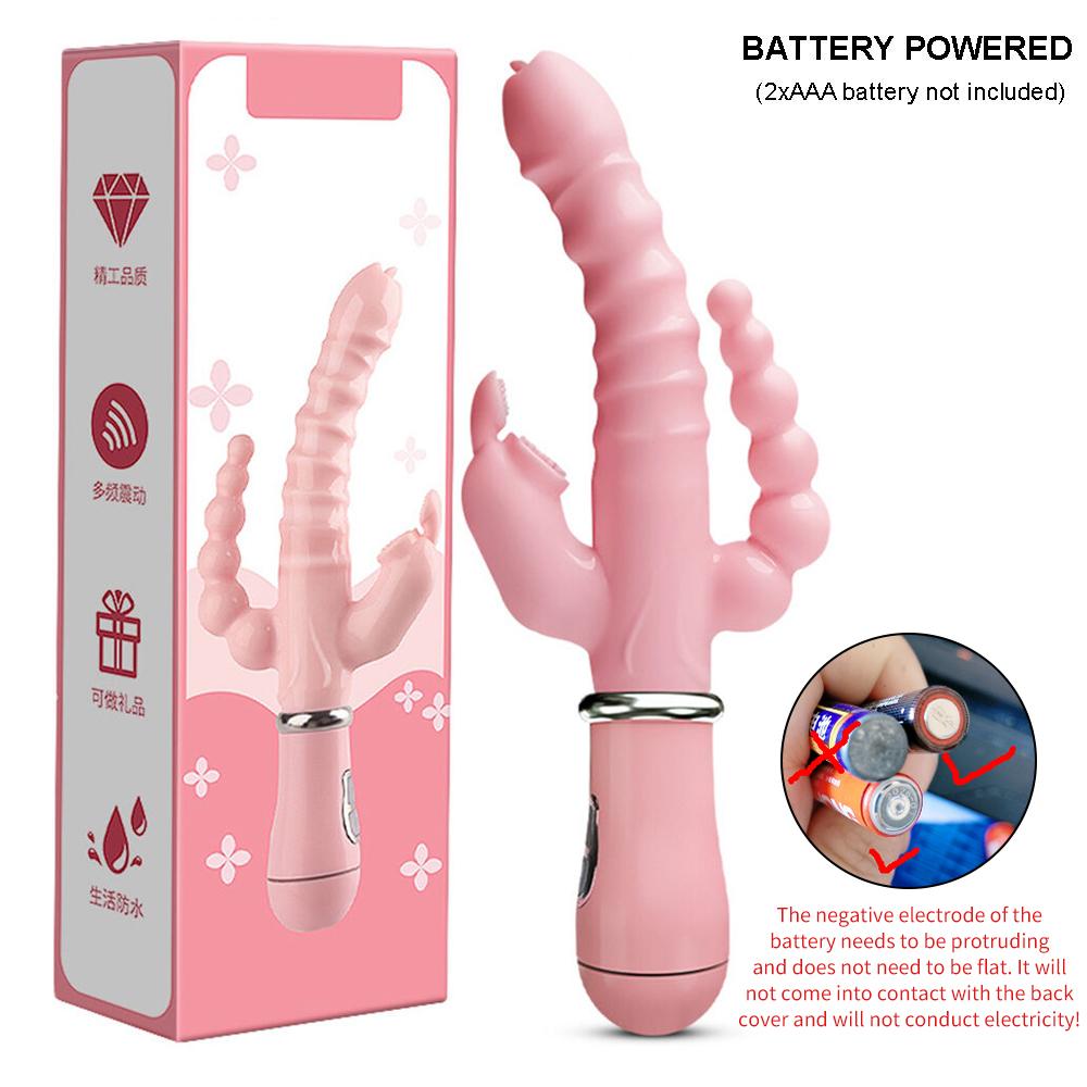 3 In 1 Women Vibrators 12 Mode Vibrating Anal Tongue Licking Clitoris Stimulator G Spot Massager Erotic Sex Toys for Adult