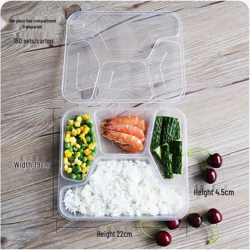 Disposable Multicompartment Meal Prep Containers with Lids