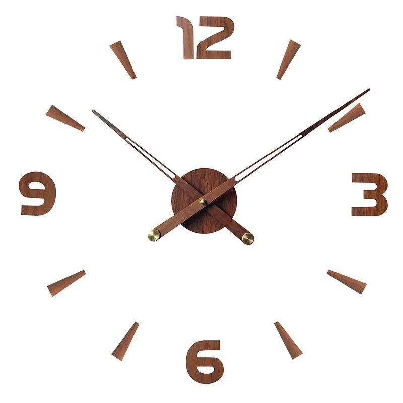 Creative Wall Clock Stickers Modern Brief Retro Wall Clock Living Room Aesthetic Kitchen Design Clocks Luxury Home Decoration