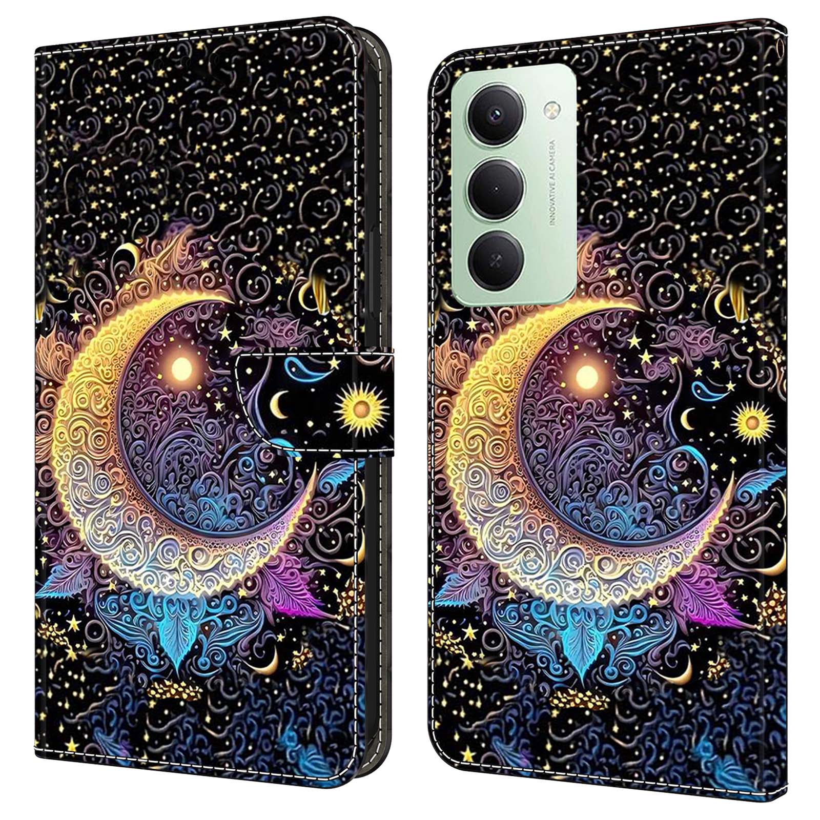 

Для Xiaomi Redmi 15 4G (Європа) (171мм) Чохол Гаманець Підставка З Принтом Штучна Шкіра Книжка Чохол для Телефону