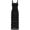 VEROMODA Women's 2025 Spring Slim Fit Lace Ruffle Little Black Dress