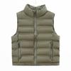 Women S Korean Style Short Waistcoat Stand Collar Zip Pocket Slim Fit Lightweight Vest