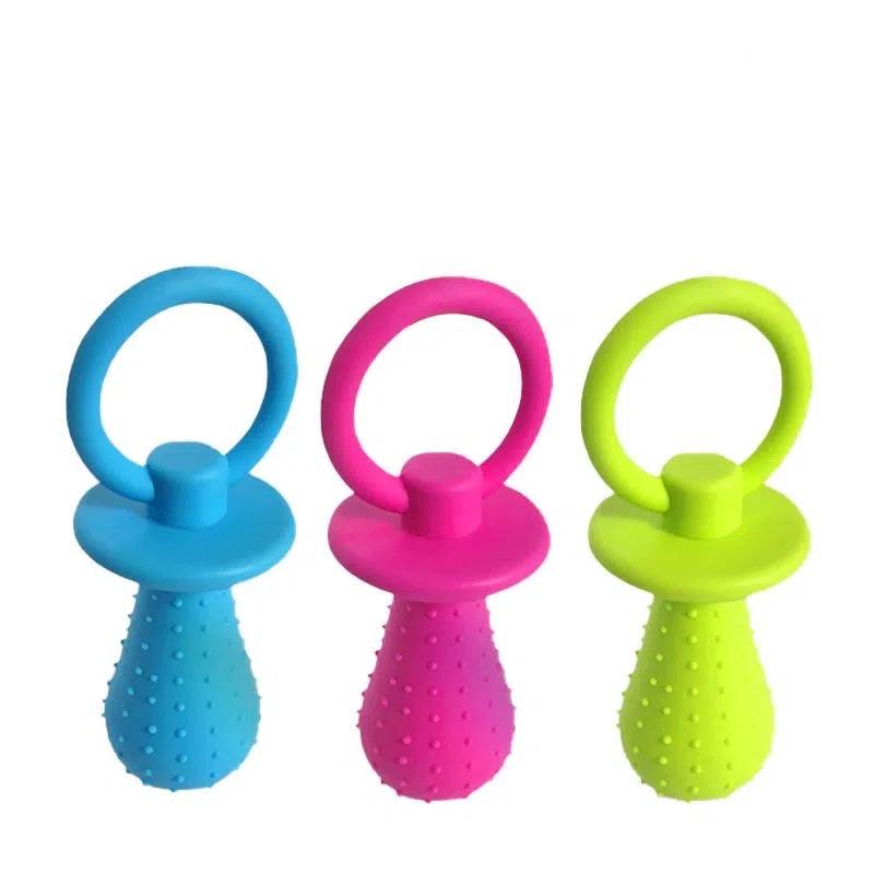 Pet Dog Tpr Pacifier Sounding Toy Molar Teeth Cleaning Bite Resistant Interactive Training Pet Toy 3pcs