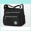 Casual Nylon Crossbody Bag Women's Small Square Bag Waterproof Shoulder Bag Middle-aged Street Style Dark Blue Black