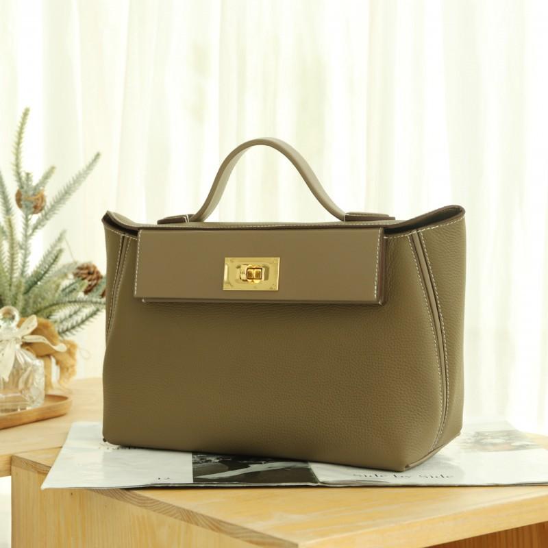 

2424 Bags Of Genuine Leather Women s Bag High-quality Cowhide Dumpling Cross-body 29x20x14cm