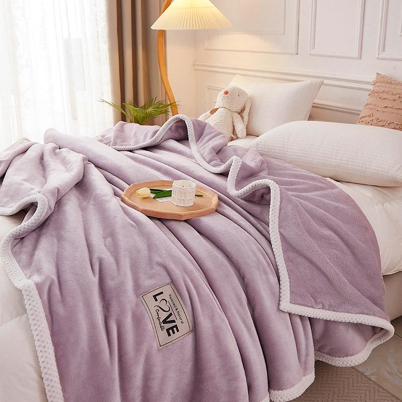 Solid Nordic Milk Velvet Blanket Warm Thick Gift Bedsheet for Friends Multi Functional Skin-Friendly Plush Blanket for Office