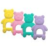 Baby Silicone Teething Ring Baby Bite Joy Bite Bear Teething Stick Food-grade Chewing Rubber Teething Ring Toys