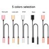 Adaptér Nabíječka Audio kabel 2 v 1 nabíjení na 3,5 mm jack sluchátka Aux převodník pro Apple Iphone 7 8