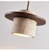 Yellow Travertine Wabi-sabi Chandelier: Mid-century Retro Style for Restaurants, Bars, and Dining Tables
