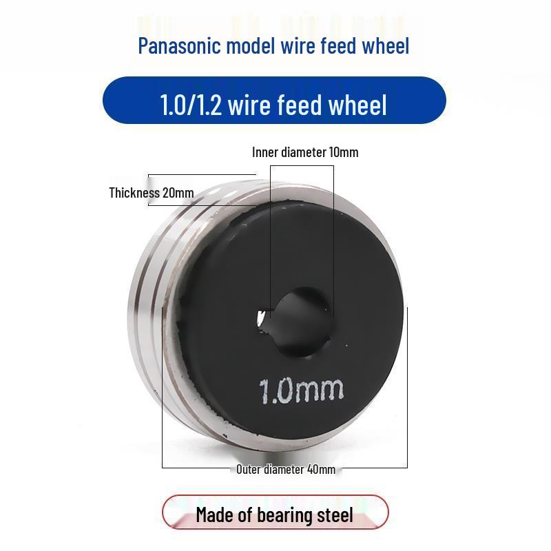 Gas-Shielded MIG Welding Wire Feeder Accessories: Panasonic/Binzel Style Guide Wheel 1.2/0.8.