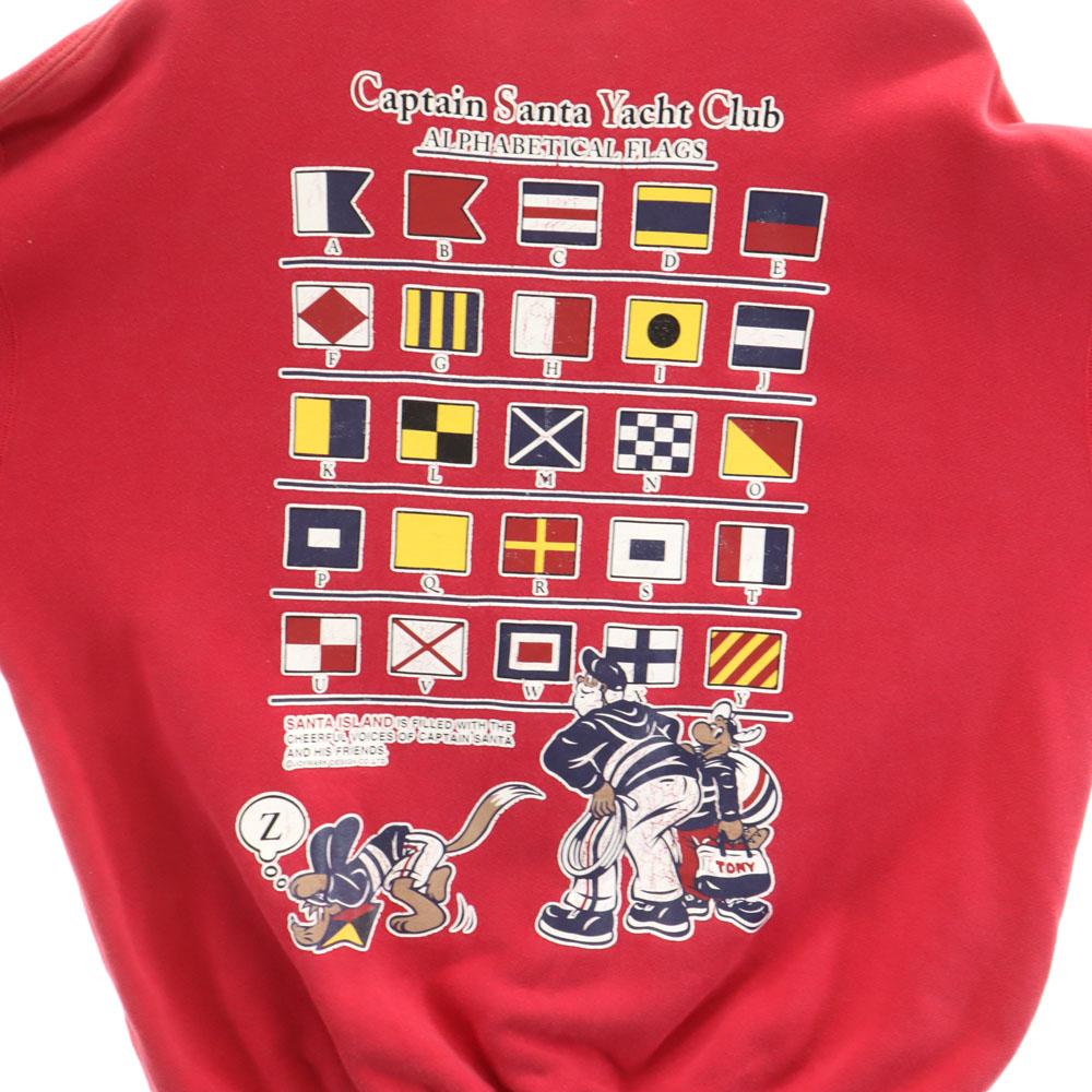 CAPTAIN SANTA Made In Japan Long Sleeve Sweat Trainer M Red Men's Used