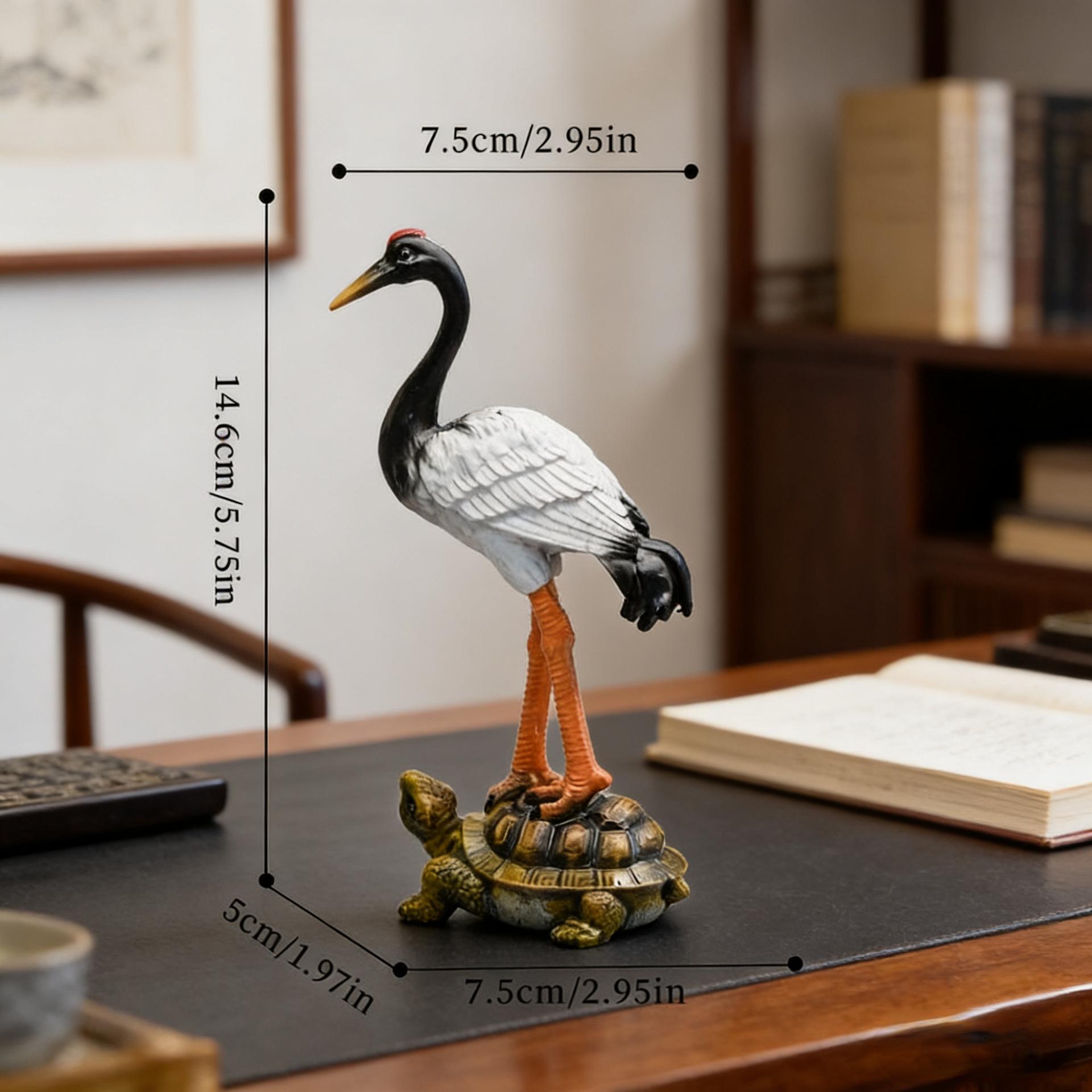 

Realistic Red-crowned Crane and Egret Statues for Bonsai and Tea Table Decorations