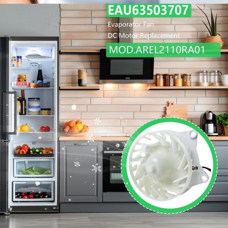 Easy to Install Refrigerator Fan Motor Replacement Part Plastic Texture Suitable for Various Fridge Models Repairing