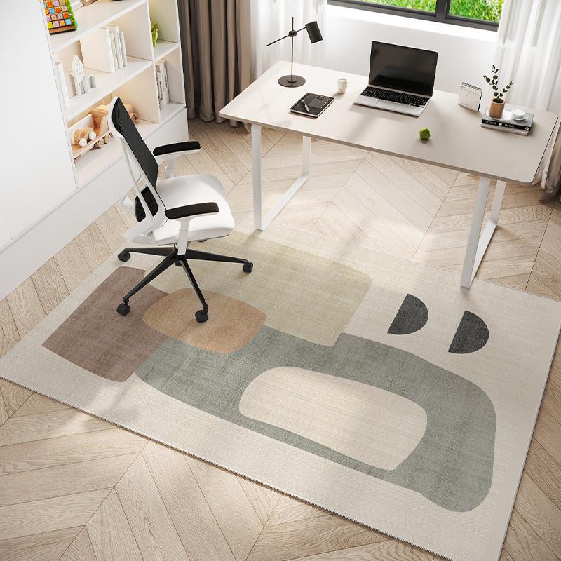VIKAMA Modern Minimalist Study Room Carpet, Non-slip Bedroom Dressing Table Mat, Office Gaming Chair Mat, Home Decoration