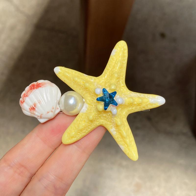 Star Pattern Side Hair Clips for Women Korean Fashion Hairgrips Lightweight Headwear for Daily Wear