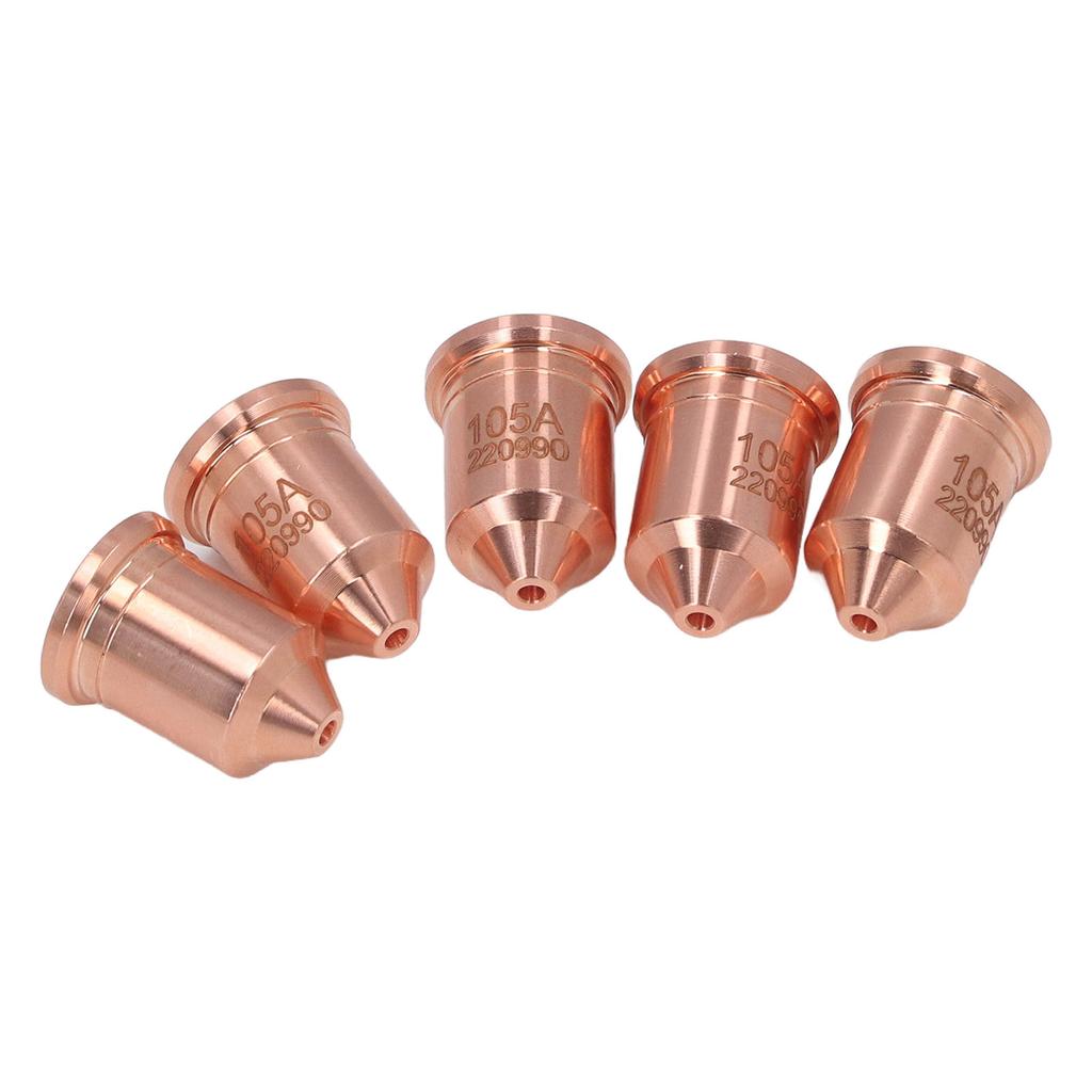 5 Pcs 220990 Nozzle Tip Brass Plasma Cutting Torch Nozzle Tips for PMX 65 85 105 125A Consumables