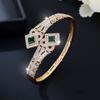 New High-end Super Flash Zircon Square Emerald Bracelet