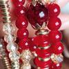 Adjustable Beaded Bracelet Bohemian Style Multi-layered Bracelet Set with Faux Pendants for Women Stackable Jewelry Set for Her