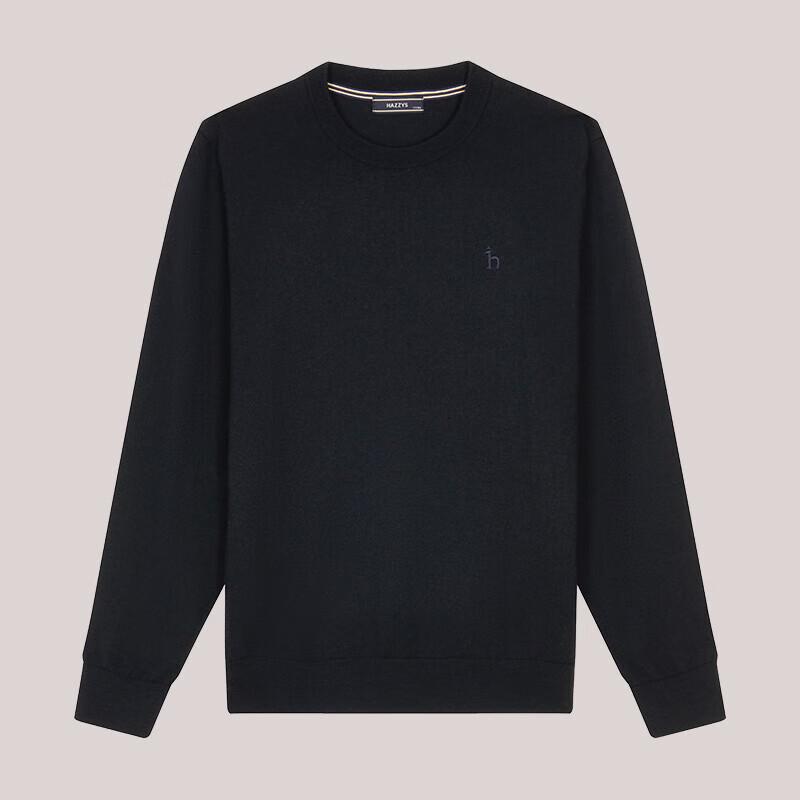 HAZZYS Men's Solid Color Wool Sweater