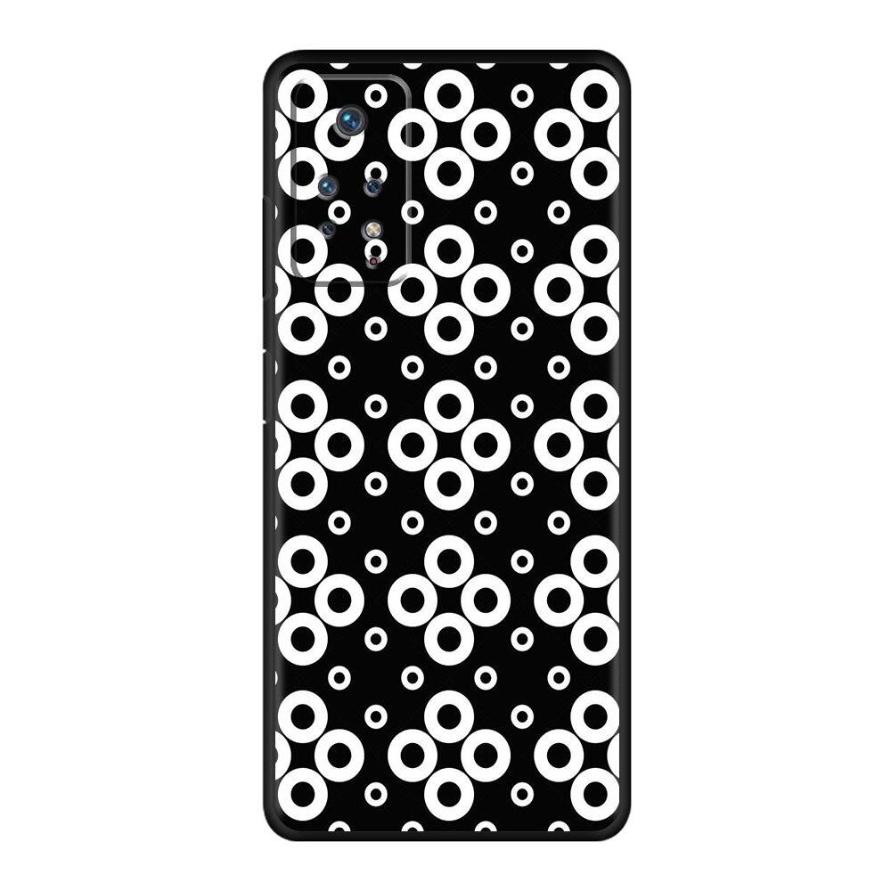 Funda celulară din silicon cu buline alb-negru pentru Redmi Note 9T 9A 9 10 9S 8 K40 9C 7 11 Pro 10C 8T K40S