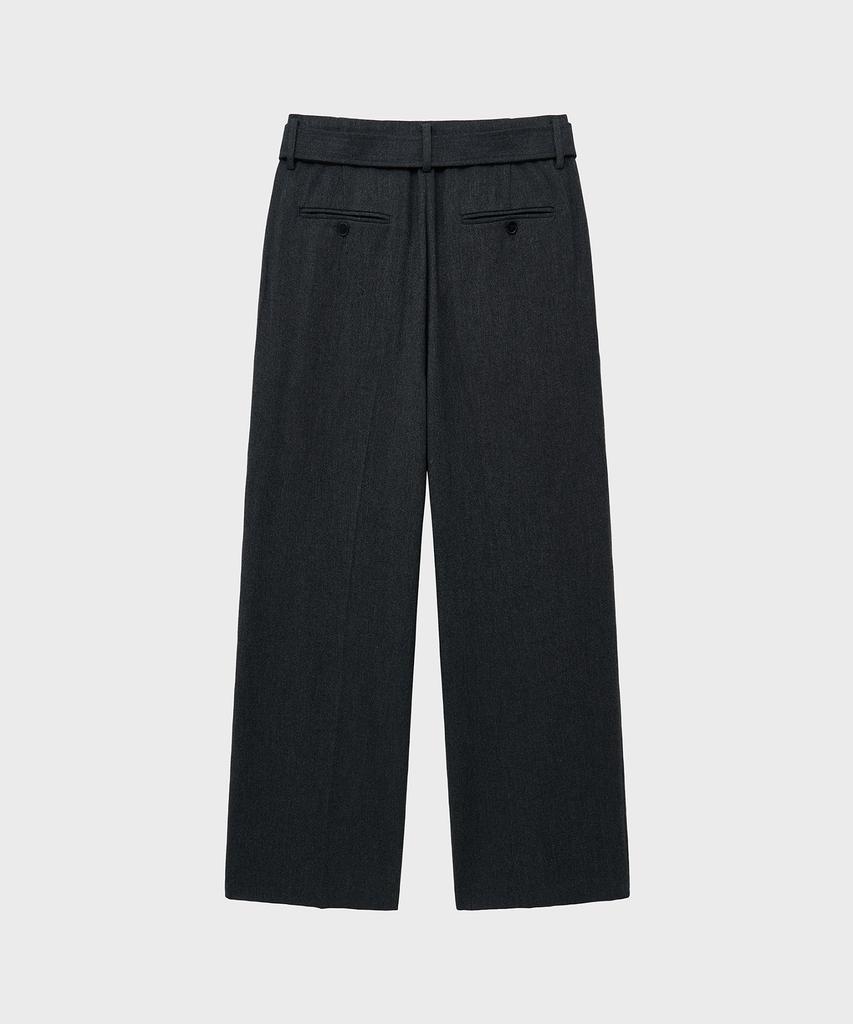 NOIRER Six-Pocket Wide Slacks (Charcoal)